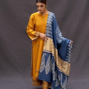 Women's Olive Green Embroidered Kurta Pajama Set - 3