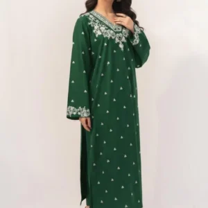 Green Embroidered Kurta Pajama Set for Women
