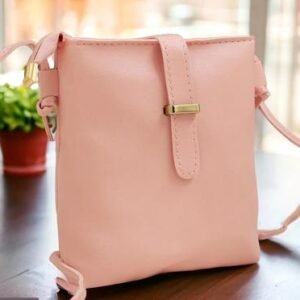 Maroon PU Leather Crossbody Bag for Girls Medium Size